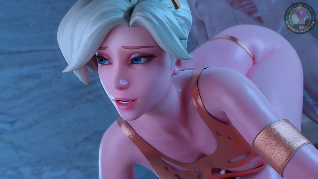 Mercy gets fucked and creampied on table