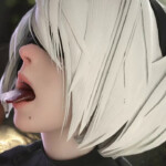2B gets cummed in mouth