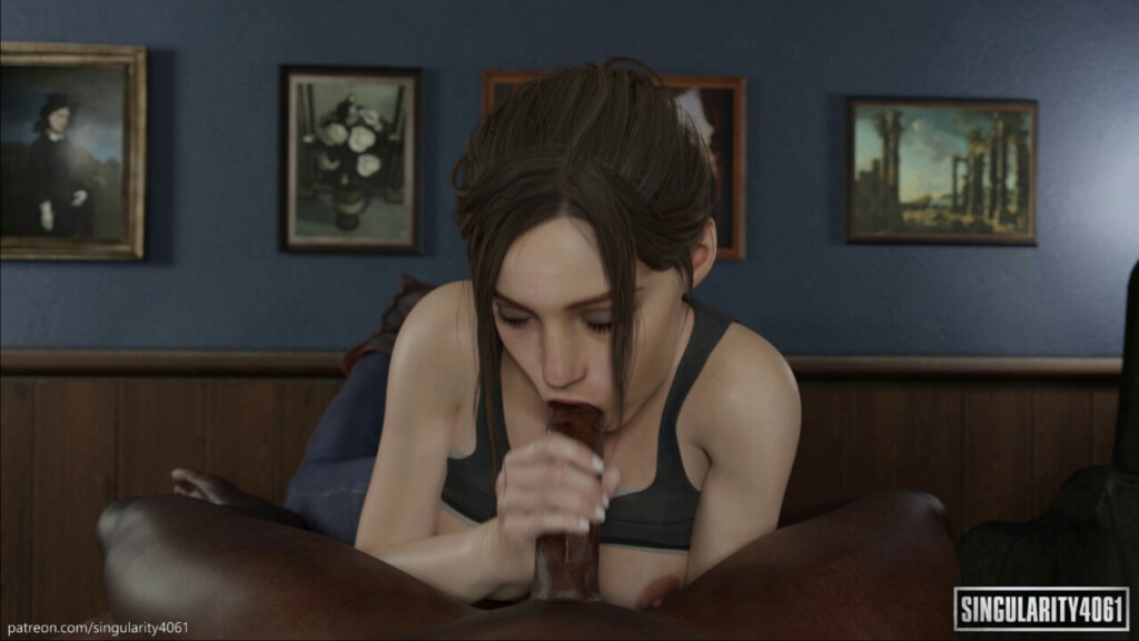 Claire Redfield bbc blowjob POV