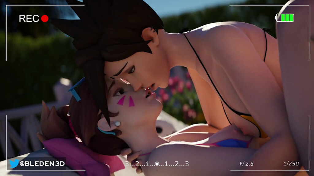 Tracer & D.va Kissing