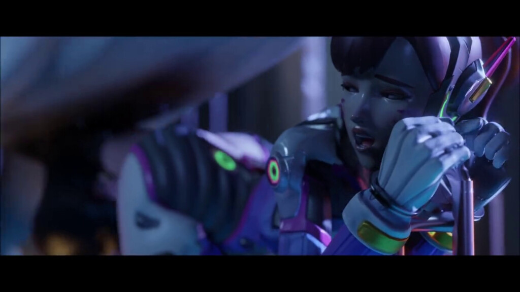 D.va x Horse night time railing