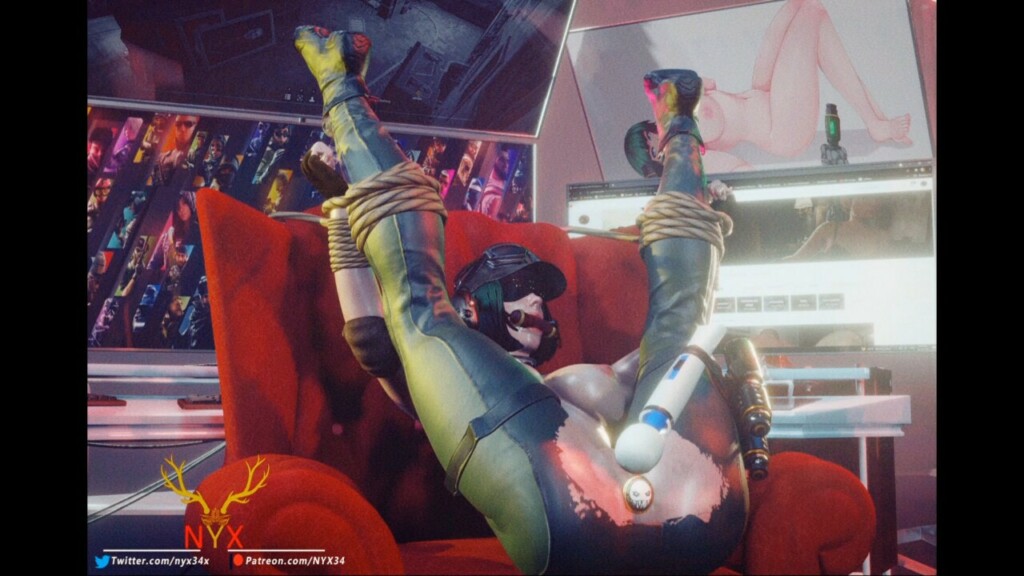 Ela tied-up with a vibrator