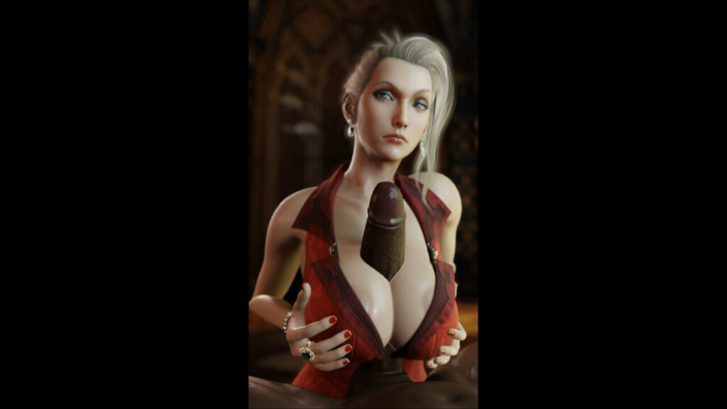 Scarlet giving a titjob (Blacked)