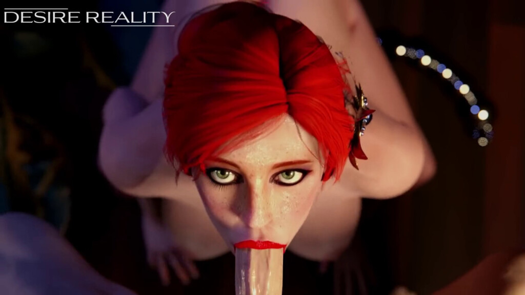Triss gets cum all over her face