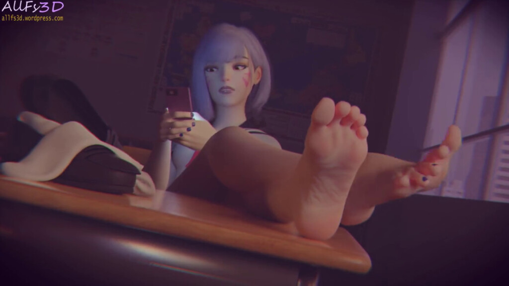 Worshipping D.va foot