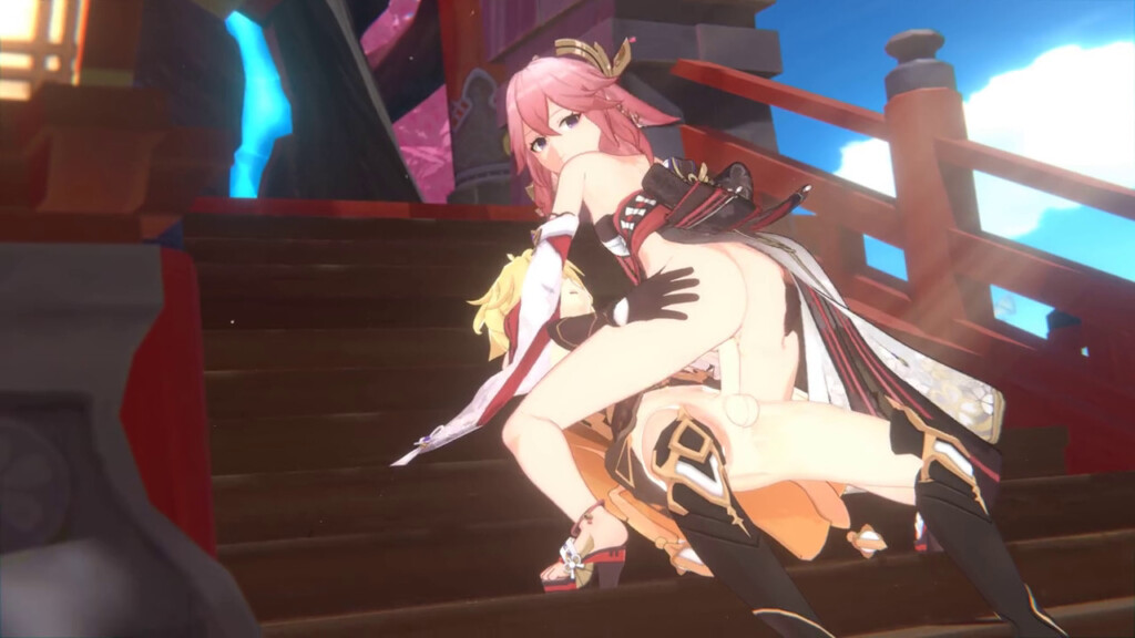 Yae miko Riding Aether