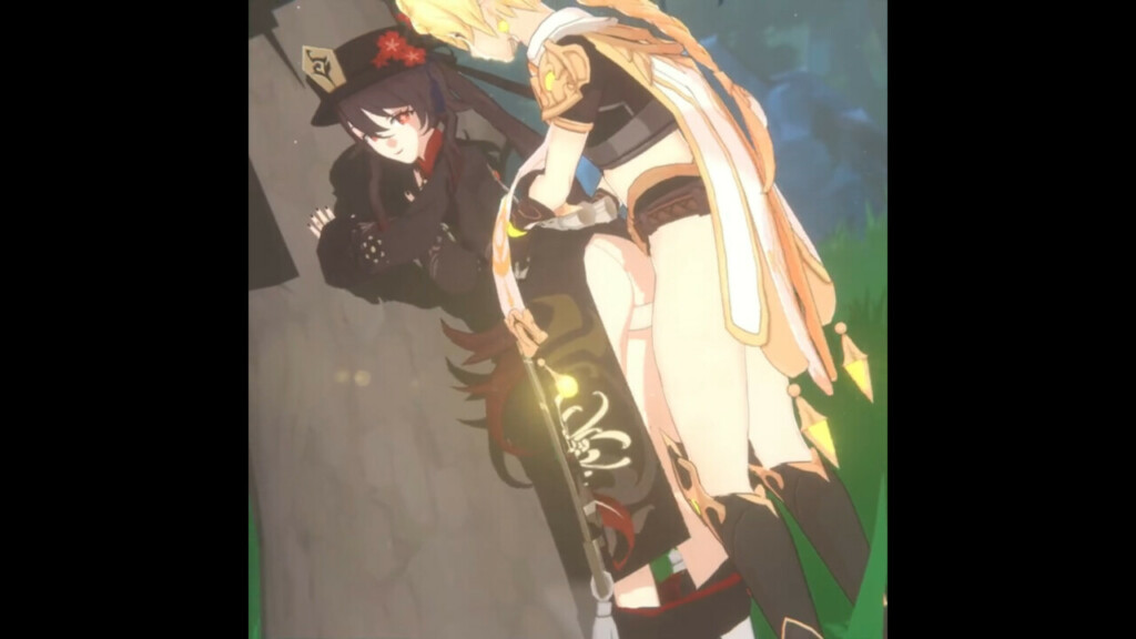 Aether fucking Hu Tao from behind
