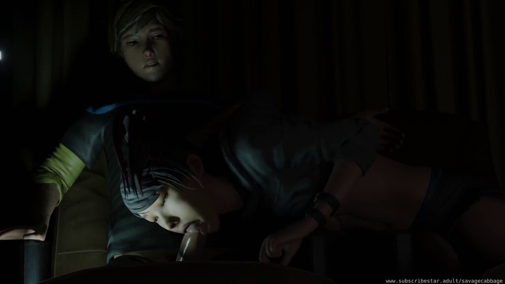 Brooke sucking Warren in a cinema