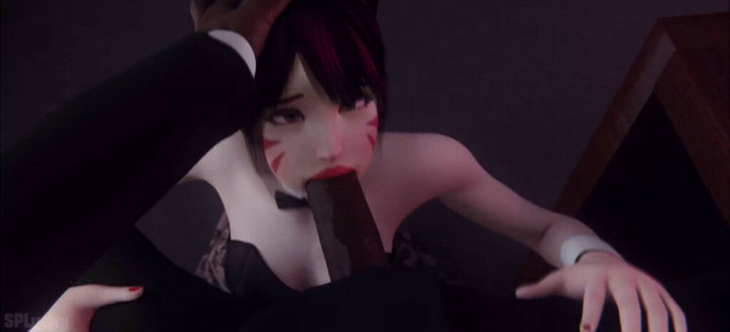 Bunny D.va giving a blowjob (Blacked)