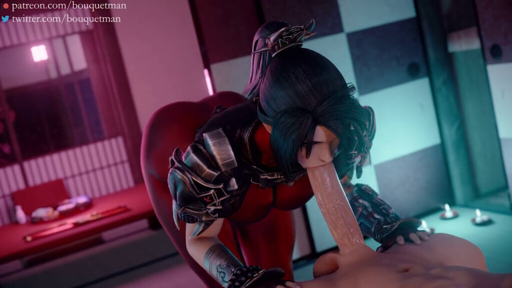 Taki giving a blowjob