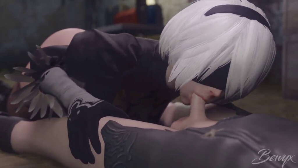 2B giving a blowjob (2)