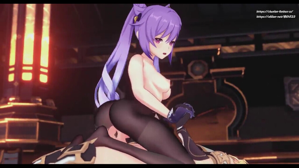 Keqing Cowgirl Riding Aether
