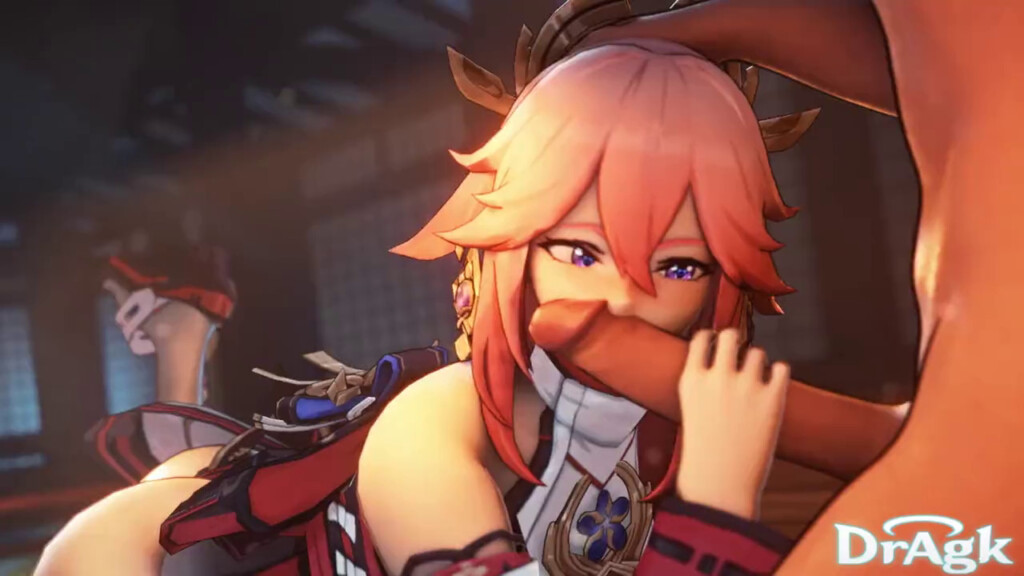 Yae Miko teasing your cock
