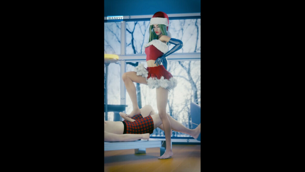 Ariana Grande giving a footjob