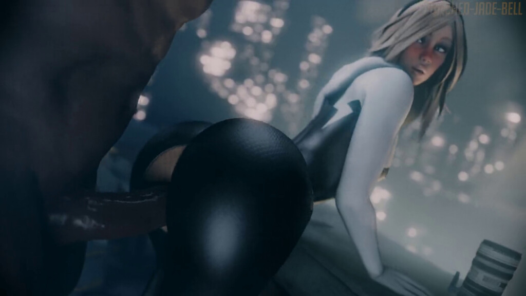 Fucking and cumming on Gwen Stacy (Blacked)