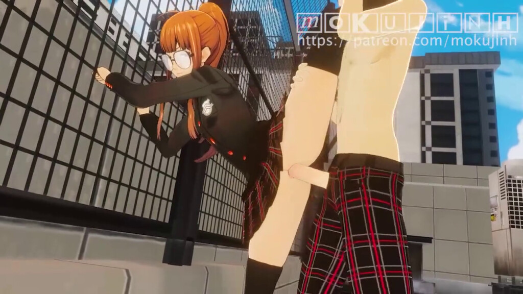 Futaba having some fun on a school day