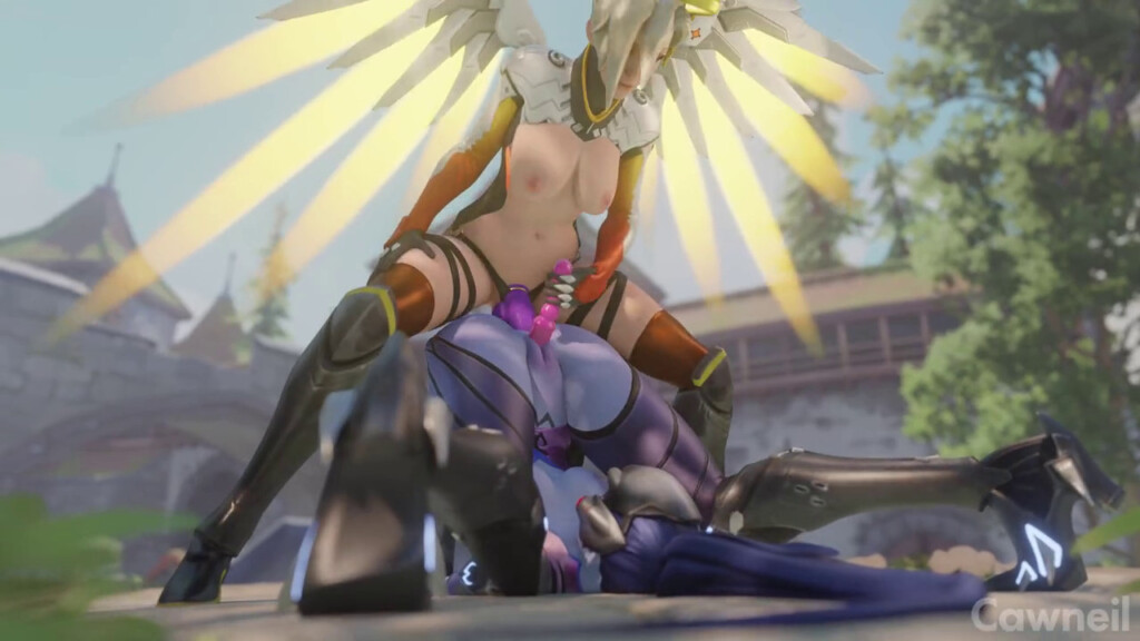 Widowmaker double penetrated by Mercy Toys