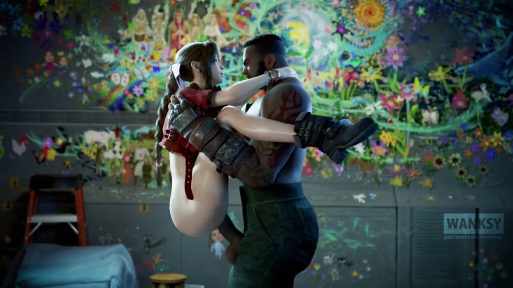 Barret carrying and fucking Aerith