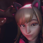 D.va Facial Bukkake (Blacked)