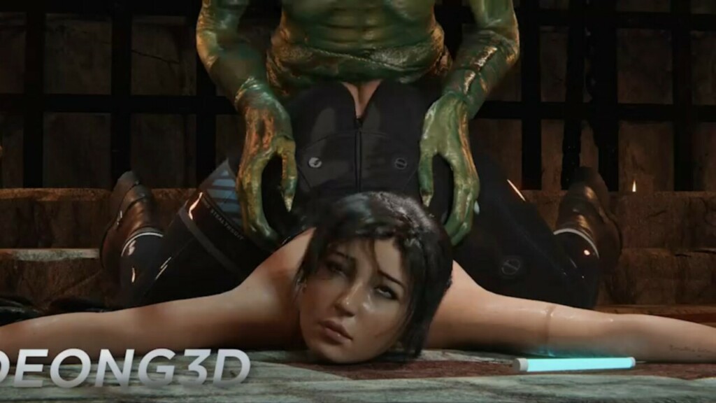 Lara Croft fucked by a goblin