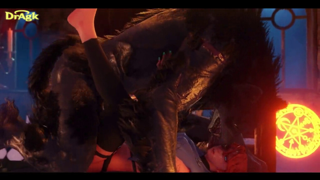 Sypha Belnades defeated by a werewolf