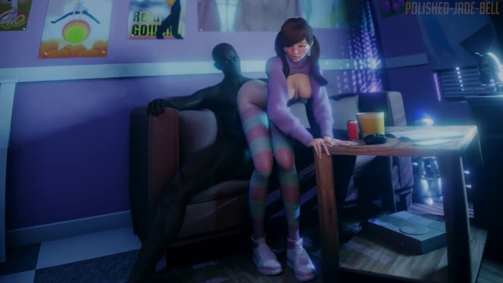 Thicc D.va riding creampied (Blacked)