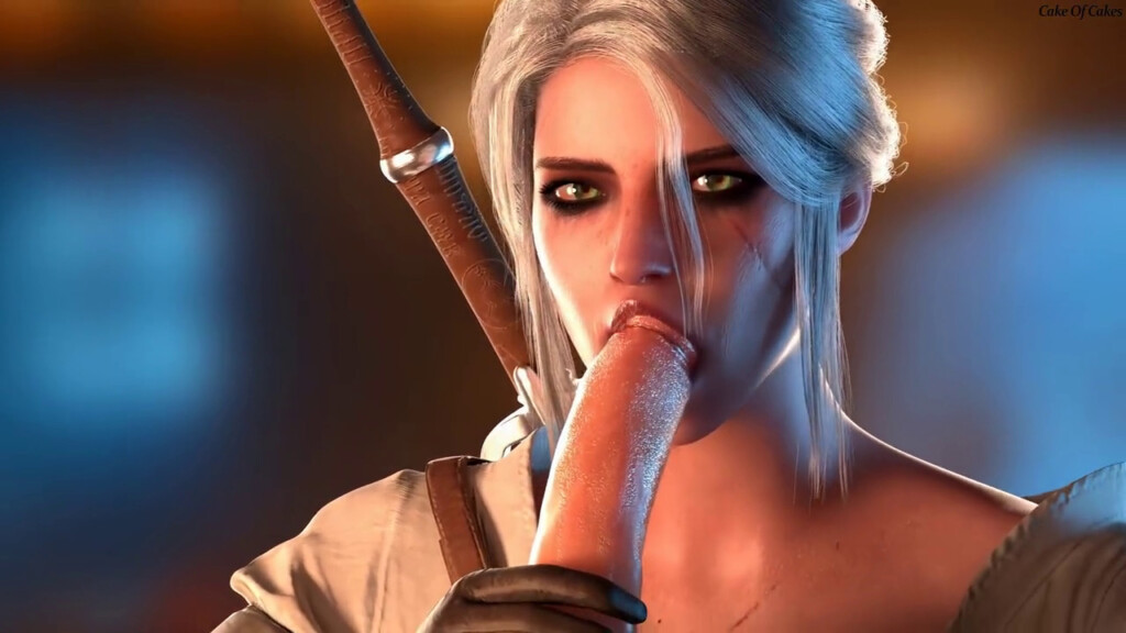 Beautiful Ciri giving a blowjob