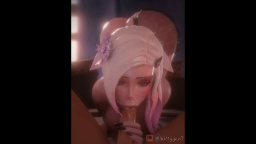 Cute Ahri giving a BJ