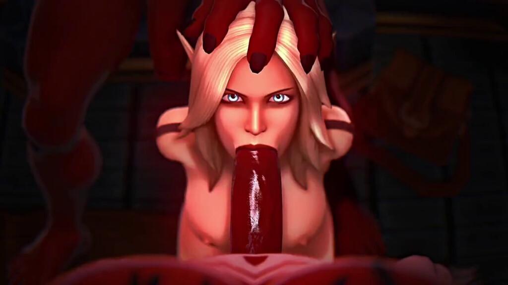 Elf Blowjob with a helping hand