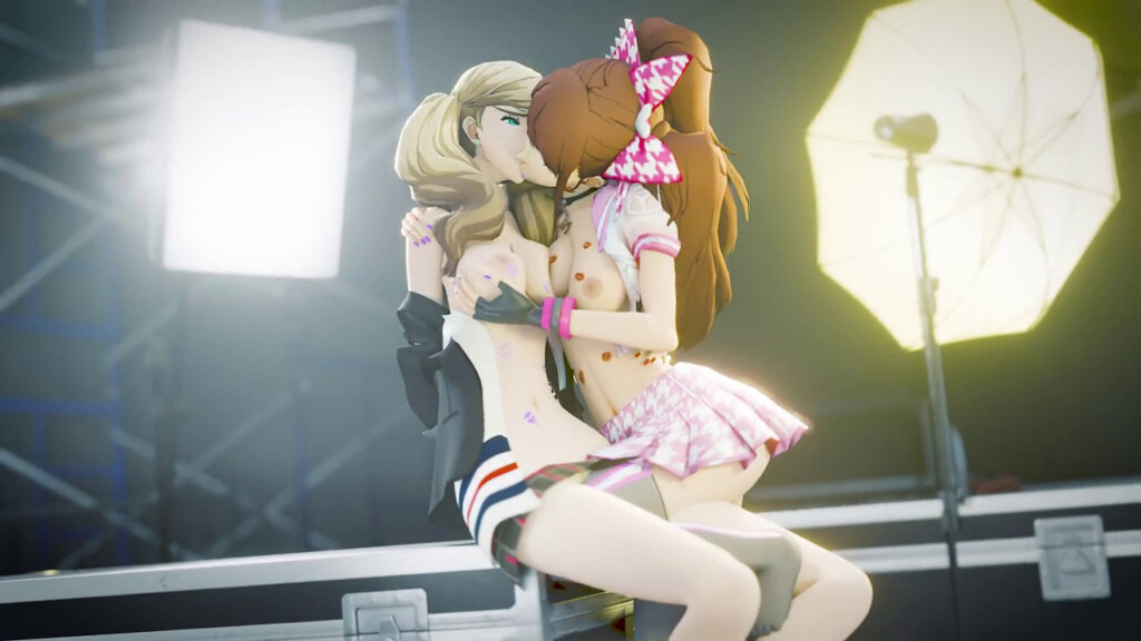 Rise and Ann playing with spit