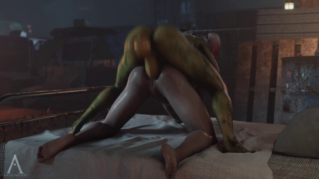 Futa Ivy fucking Harley Quinn ass