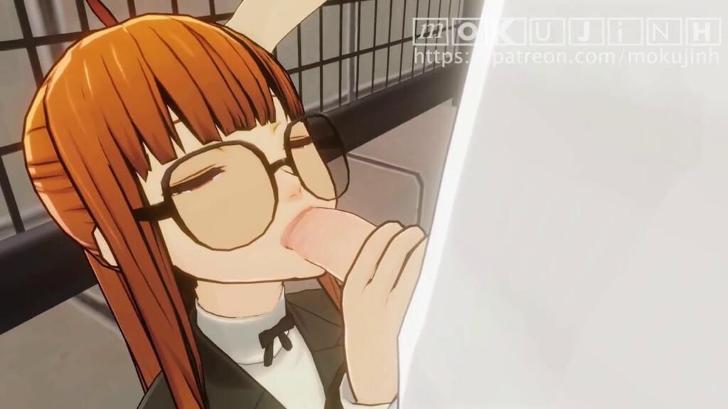 Futaba Sakura giving a blowjob