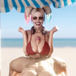 Harley Quinn Titty Fuck at the beach