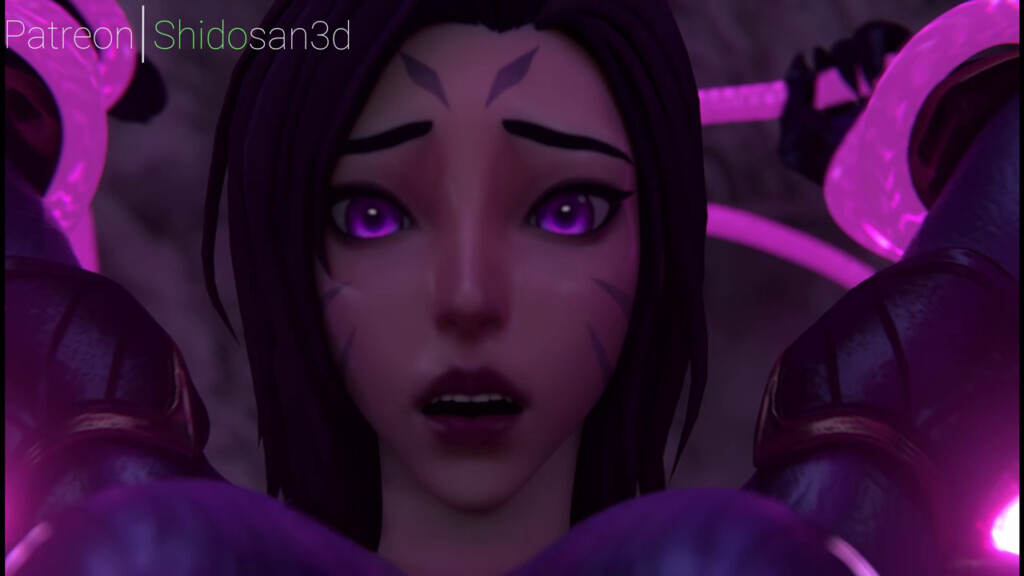 Kai'sa fucked and creampied by tentacles