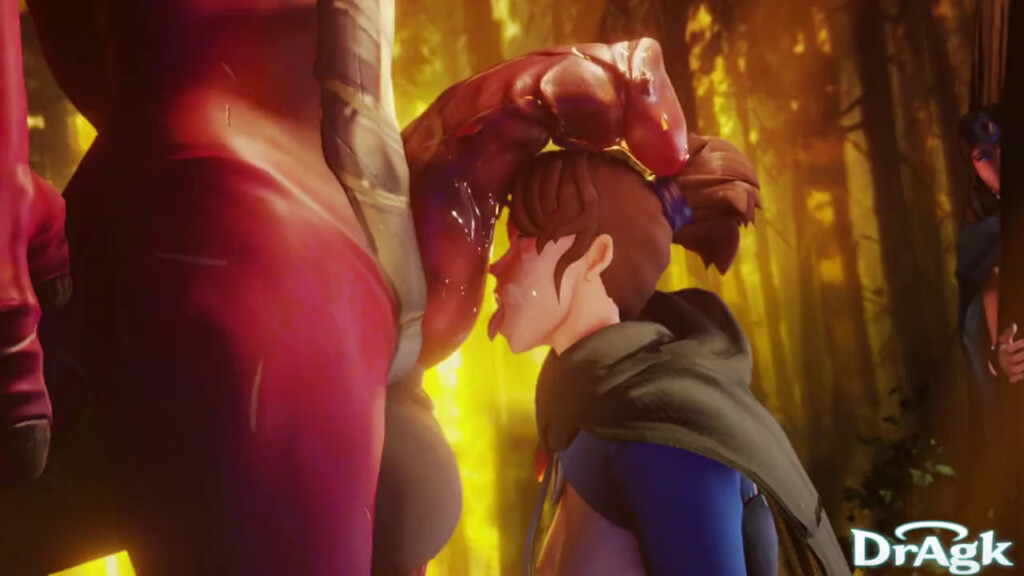 Marci worshipping Dragon Knight