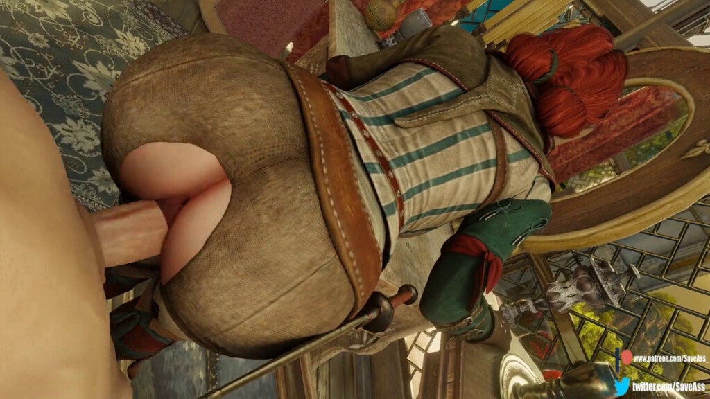 Pounding Triss from behind