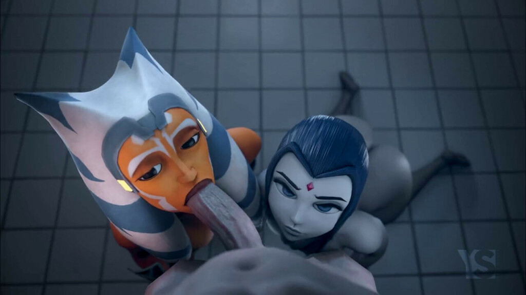 Ahsoka and Raven Blowjob