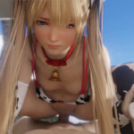 Cow Marie Rose riding on the beach