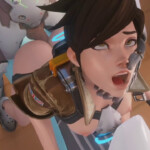 Genji riding with Tracer