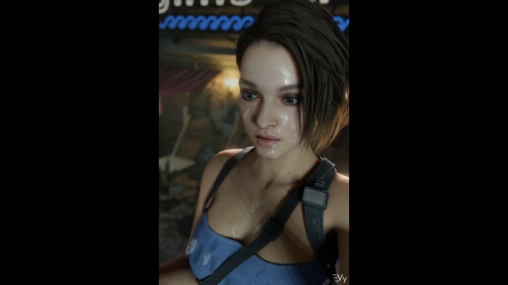 Jill Valentine gets cummed on
