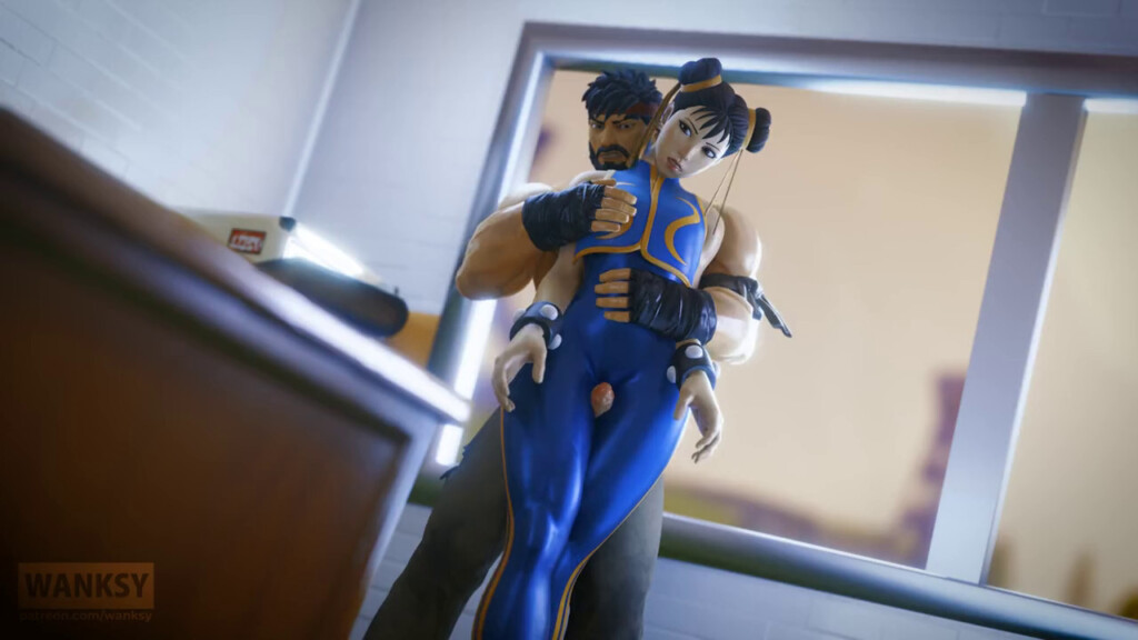 Ryu fucking Chun-Li's thighs