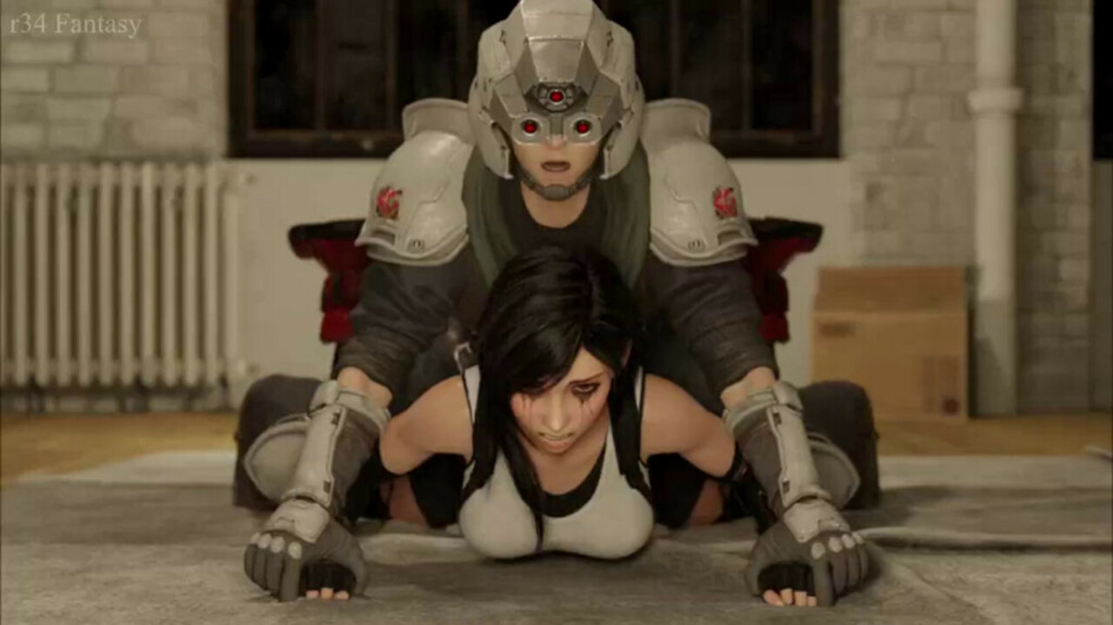 Tifa Lockhart proneboned by a soldier