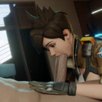 Tracer can't fit it all in her mouth