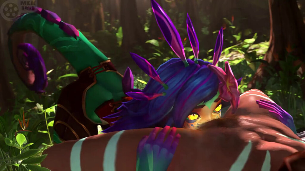 Neeko going down on Nidalee