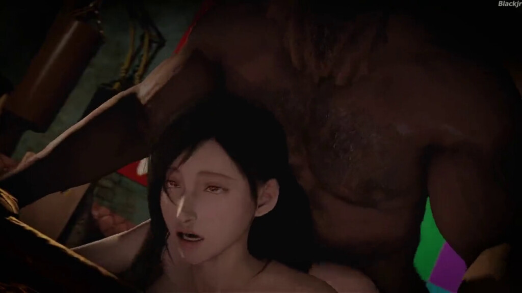 Tifa taking the big barret cock