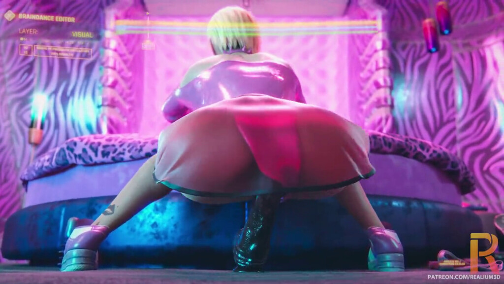 Blonde Judy riding a dildo