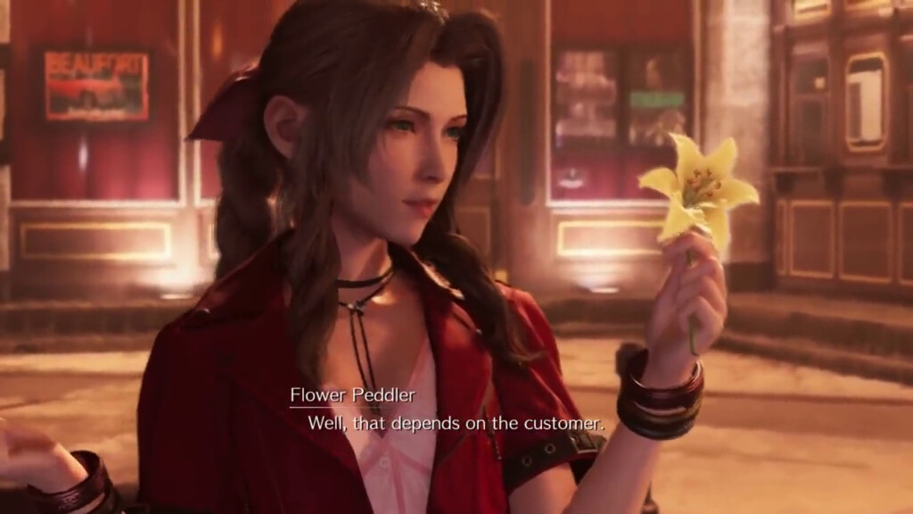 Cloud and the Flower girl Aerith