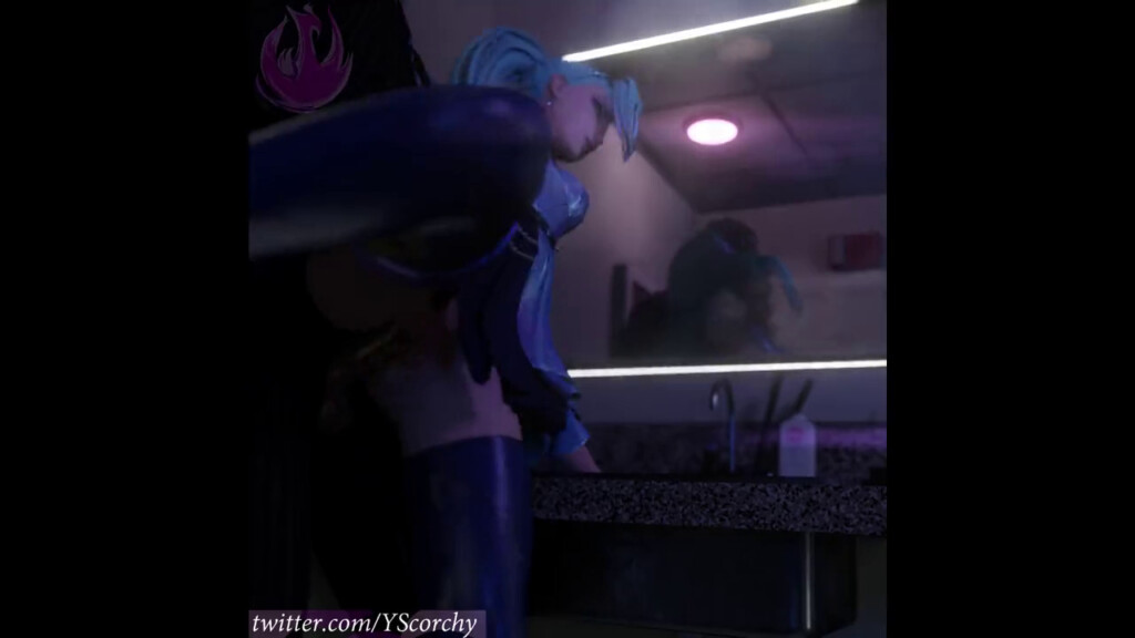 Seraphine in the restroom