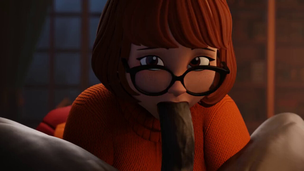 Velma giving a blowjob to a bbc