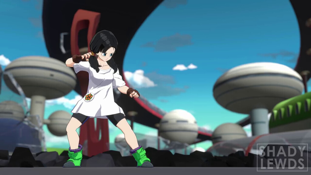 Videl blowing Vegeta